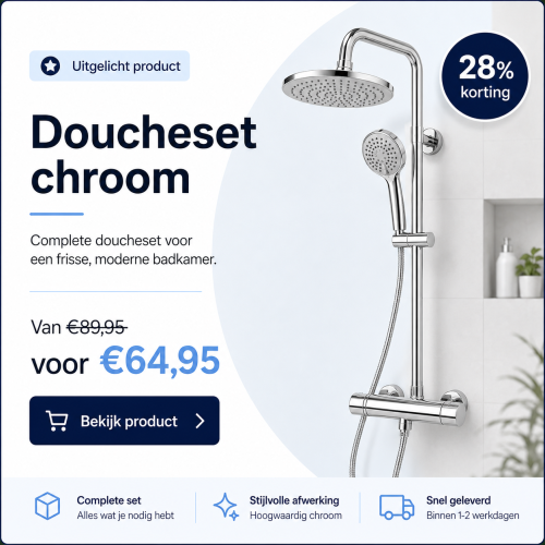 Doucheset chroom