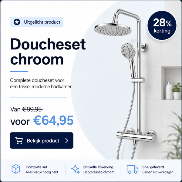Doucheset chroom