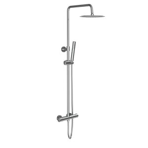 alonidouchesetchroom1 Aloni Optima Rondo Regendoucheset met Thermostaatkraan - Chroom