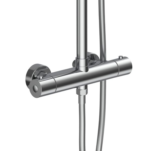 alonidouchesetchroom2 Aloni Optima Rondo Regendoucheset met Thermostaatkraan - Chroom