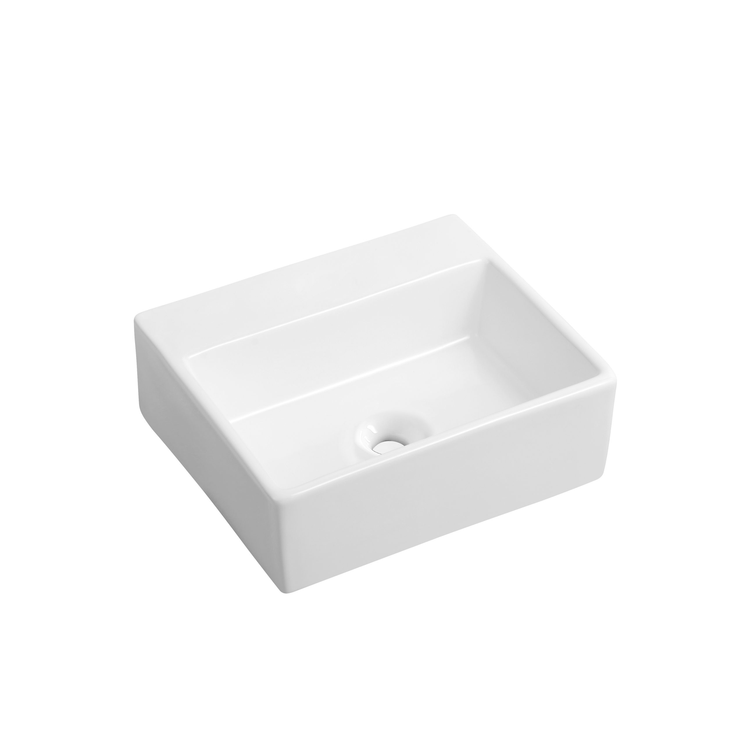 Aloni lini fontein - zonder overloop - zonder kraangat - keramiek - 33,5x11,5x29 cm - glanzend wit