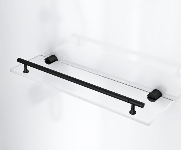 Rimo complete douchecabine met draaideur - omkeerbaar - 80x215x80 cm - mat zwart - helder glas