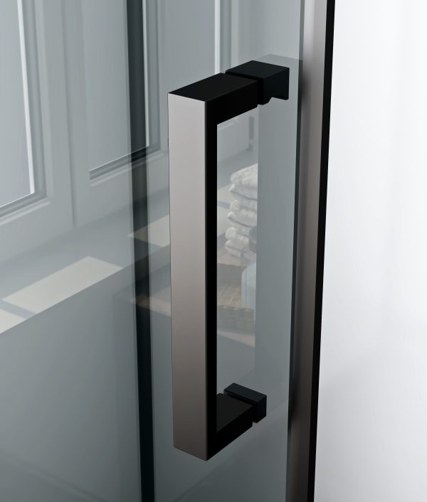 Rimo complete douchecabine met draaideur - omkeerbaar - 80x215x80 cm - mat zwart - helder glas