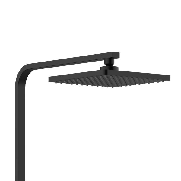 Aloni optima quadro regendoucheset - thermostatisch - opbouw - belgaqua - mat zwart